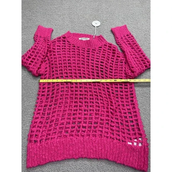 Urban Outfitters Women Sweater Pink Osaka Open-Knit Pullover Boho City Sz S NWT - Picture 6 of 10